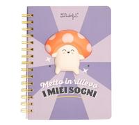 Mr. Wonderful - Cahier A5 3D squishy - Je sors du lot - Reliure en espiral - Avec 160 pages blanches - Comprend une feuille d'autocollants