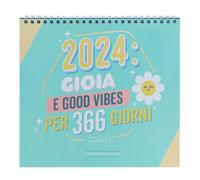 Mr.Wonderful - Calendario de mesa rasca y gana 2024 - Alegría y good vibes para 366 días 21.9 x 19.3 x 12.8