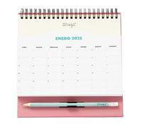 Mr. Wonderful - Calendario de Sobremesa con Bolsillo 2025 para Disfrutar de tus Momentos Felices - Incluye 1 Bloc de Notas Adhesivas