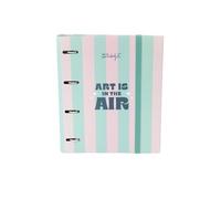 Mr. Wonderful - Carpeta con anillas y folios - Art is in the air - Carpeta con 4 Anillas - Incluye Recambio de Folios - 120 hojas
