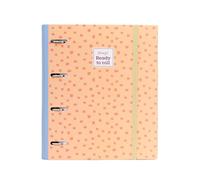 Mr. Wonderful Carpeta con Anillas y Folios Erizo Ready to Roll - Archivador Escolar con 120 Hojas Cuadriculadas