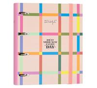 Mr. Wonderful - Carpeta con anillas y folios Urban - Do it your way every day - Carpeta con 4 Anillas, Goma Elástica y Protección Antirayaduras - Incluye Recambio de Folios - 120 hojas
