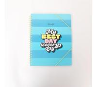Mr. Wonderful - Carpeta con gomas elásticas - 30 Fundas de Plástico Transparente - My best day is every day