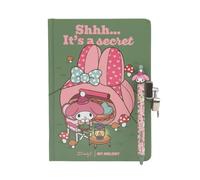 Mr. Wonderful - Diario Personal + Bolígrafo Borrable My Melody Hello Kitty - Shhh... It's A Secret - Diario Con 224 Páginas Pautadas, Candado Con Llave De Repuesto, Boli Borrable Azul Y Papel FSC