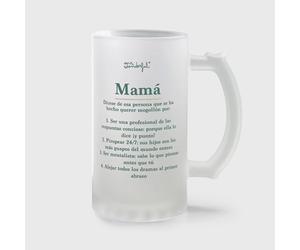 Mr.Wonderful - Jarra de cerveza - Definición "Mamá" - Jarra de cerveza de vidrio - 43 cl - Regalo Día de la Madre