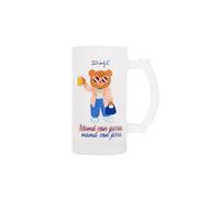 Mr. Wonderful Jarra de Cerveza “Mamá con Garra, Mamá con Jarra” - Jarra de Vidrio 430 ml