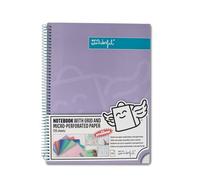 Mr. Wonderful - Libreta A4 Lila - 240 páginas cuadriculadas Microperforadas - Tapa Extradura - Encuadrenación en Espiral- Incluye pegatinas