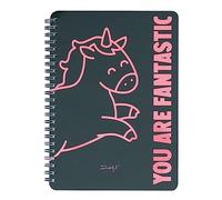 Mr. Wonderful Libreta a4 unicornio negra you are fantastic