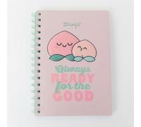 Mr. Wonderful - Libreta A5 3D Melocotón - Encuadernación en Espiral - Always ready for the good - 160 páginas blancas