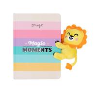 Mr. Wonderful - Libreta A5 con peluche león - Magic moments - Libreta de tamaño A5 con encuadernación cosida - Cuenta con 192 páginas pautadas