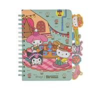 Mr. Wonderful - Libreta A5 Con Separadores Desplegables Con Pestañas Hello Kitty & Friends - Camping - 160 Páginas Cuadriculadas De 80 g/m² Y 5 Separadores Con Uñero Lateral - Papelería Kawaii