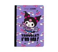 Mr. Wonderful - Libreta A5 Hello Kitty Kuromi - Trouble? I'm In! - Libreta Con Kuromi Como Protagonista, Páginas Pautadas Y Encuadernación Cosida Con Apertura De 180 Grados - Kawaii