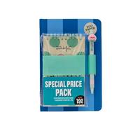 Mr. Wonderful Pack Vuelta al Cole Blue - Libreta A5, Boli 3D y 1500 Pegatinas Transparentes