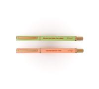Mr. Wonderful - Set de 2 Bolígrafos Metálicos con Mensaje - You’re Just My Type - Tinta Azul y Negra - Papelería Original - 2x75 g