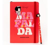 Mr. Wonderful - Set de Agenda Anual 2026 Tamaño Pocket A5 - Vista Semanal + Bolígrafo Borrable Bobo - Mafalda