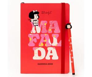 Mr. Wonderful - Set de Agenda Anual 2026 Tamaño Pocket A5 - Vista Semanal + Bolígrafo Borrable Bobo - Mafalda