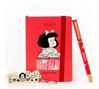 Mr. Wonderful - Set de Agenda Anual 2026 Tamaño Pocket A6 2026 Vista Semanal + Llavero + Bolígrafo - Mafalda