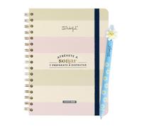 Mr. Wonderful - Set de Agenda Office 2025 Semanal - Atrévete a soñar y prepárate a disfrutar - Incluye 8 Hojas de Pegatinas y Bloc de Notas Adhesivas + Mr.Wonderful Boli borrable margaritas