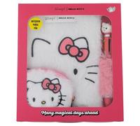 set de libreta a5 de peluche monedero y boli - hello kitty