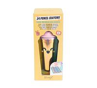 Mr. Wonderful Set of 24 coloured crayons with pot - Milkshake, WOA11154SM