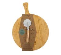 Mr. Wonderful - Set para hacer pizzas con el mejor de los papás: el mío - Incluye tabla de madera circular y un cortapizzas metálico
