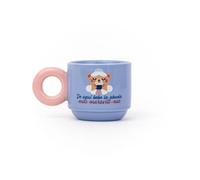 Mr. Wonderful Taza Apilable “De Aquí Bebe la Abuela Más Maravillosa” - Taza de Cerámica 330 ml