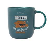 Mr. Wonderful - Taza - Es oficial: eres un hermano genial - Taza de Café Personalizada - Taza de Cerámica con Mensaje Dirigido a Hermanos