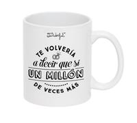 Mr. Wonderful - Taza Iconic - Te volvería a decir que sí un millón de veces más - Taza de Cerámica - Taza Original para Regalar - Taza con Mensaje