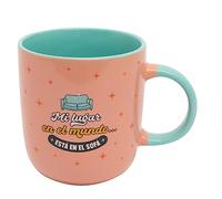 Mr.Wonderful Taza, Mi lugar en el mundo... está en el sofá, 12 x 15,5 x 18,5