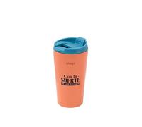 Mr.Wonderful - Taza take away térmica - Con la suerte en los talones - Taza de Acero Inoxidable Doble Pared - Mantiene Calor y Frío - 370 ml