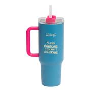 Mr. Wonderful - Taza take away térmica termo 1,2 litros - Less thinking, more drinking - Taza de Acero Inoxidable Doble Pared - Mantiene Calor y Frío - 1,2 litros