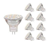 MR11 - Bombilla LED de 3,5 W, equivalente a bombillas halógenas de 25-35 W, GU4.0, base CA/CC, 12 V, 350 lm, ángulo de haz de 120°, luz empotrada, iluminación de track, blanco (6000 K, 8 unidades)
