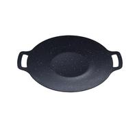 Mrisata Sartén para Barbacoa Coreana, Revestimiento de Piedra Maifan, Estufas y Compatible con Inducción, Sartén Redonda, Sartén Coreana con Revestimiento Antiadherente, Bandeja para
