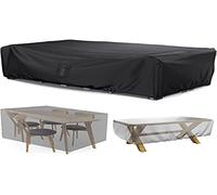 Mrrihand Funda Muebles Jardin Impermeable 170x94x71 cm, Funda Sofa Jardín Exterior 600D Tela Oxford con Revestimiento de PU, Trunk Funda Mesa Jardín con Salida de Aire para Mesas y Sillas, Sofás