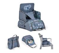 MS BabyWorld - Booster Bag | Elevador de Viaje Portátil 2 en 1 con Arnés de 5 Puntos | Mochila Convertible en Bandolera | Bolsillos exteriores | Espacio para Utensilios interior (Koala)