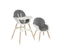 MS BabyWorld - MIKA - Trona para Bebé 3 en 1 | Convertible en Alzador y Silla | Asiento Acolchado | Plegable y Evolutiva