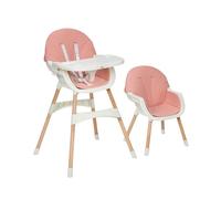 MS BabyWorld - MIKA - Trona para Bebé 3 en 1 | Convertible en Alzador y Silla | Asiento Acolchado | Plegable y Evolutiva