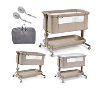 ms BabyWorld - Minicuna Colecho Comfy - Regulable multialturas y reclinable | Colchón Incluido | Mosquitera de Serie | Seguridad y Confort para bebé