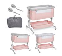 ms BabyWorld - Minicuna Colecho Comfy - Regulable multialturas y reclinable | Colchón Incluido | Mosquitera de Serie | Seguridad y Confort para bebé