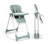 Ms BabyWorld - Trona Para Bebe Evolutiva Tasty | 7 Posiciones De Altura y 3 De Reclinación | Bandeja Extraíble y Reposapiés Regulable | Portatil, Plegable, Hasta 3 años (Blanco)