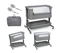 ms Minicuna Colecho Comfy - Cuna Colecho Regulable Multialturas, Reclinable - Colchón Incluido e Incluye Mosquitera de Serie (POSIBILIDAD DE COMPRAR CON VESTIDURAS)