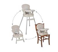 MS - Trona para bebe BELLY Y SPOON - convertible en alzador y en silla- 3 en 1- Trona plegable MS con asiento acolchado (3 COLORES) - Portátil, estable y segura