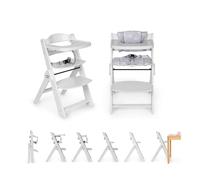 Trona Evolutiva Plegable Innovaciones Ms Full Plus, Blanca, con Cojín Gris