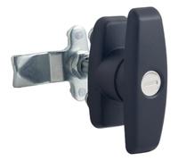 MS108 - Armario de cerradura mecánica para puerta para manija de aparamenta | MS108 Armario industrial para cerradura de puerta para interruptor mecánico negro, 88 x 69 mm