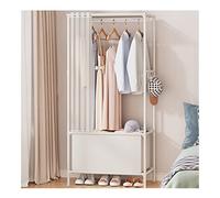 MSHGSKU Zapatero y Perchero 3 en 1 de Metal Industrial con Banco de Almacenamiento y estantes para la Entrada. Mueble Que Ahorra Espacio para Zapatos y Abrigos.