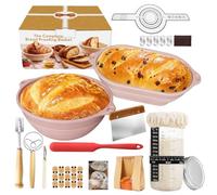 Msiud Kit 18 Piezas 2 Cestas Fermentación Silicona para Pan Masa Madre