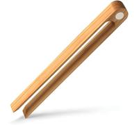 Msiud Pinzas Madera Cocina con Imán, Pince a Cornichon en Bois Pinzas de Bambú Reutilizables Clásicas Madera Para Asar Pinza Sacar Tostadas Ideales Coger Pan Carne Tostadas y Jamón 22 cm