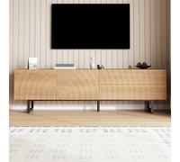 MSMOK 180 x 38 x 51,5 cm (largo x ancho x alto). Mueble de TV moderno, soporte de TV, panel, soporte inferior, diseño único, textura 3D.