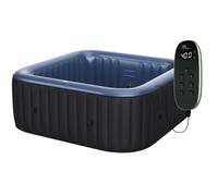MSpa Tekapo SPA Hinchable Cuadrado 4 Personas con hidromasaje Air Jet, calefacción, filtración Inteligente, ozono y desinfección UVC