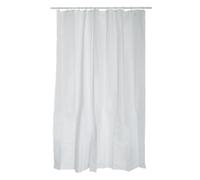 MSV 1 Unidad antimoho, antibacteriana, Lavable, Impermeable, con 12 Anillas para Cortina de Ducha, poliéster, Color Blanco Liso, 120 x 200 cm